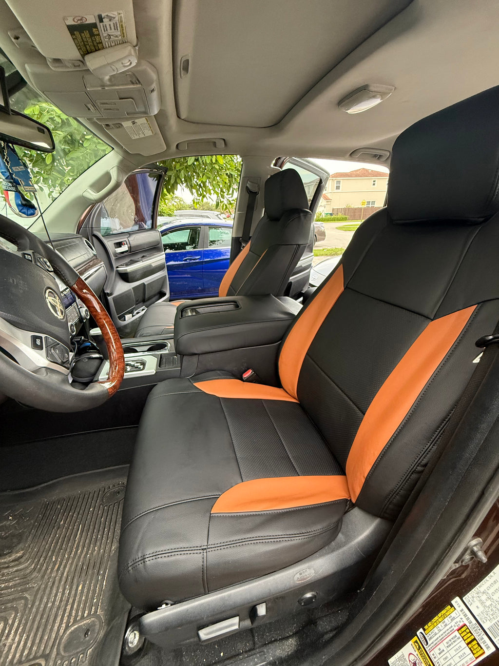 Custom Fit Seat Covers Premium Leatherette + Center Console Cover